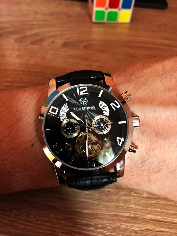 Black & Gold Men’s Automatic Watch