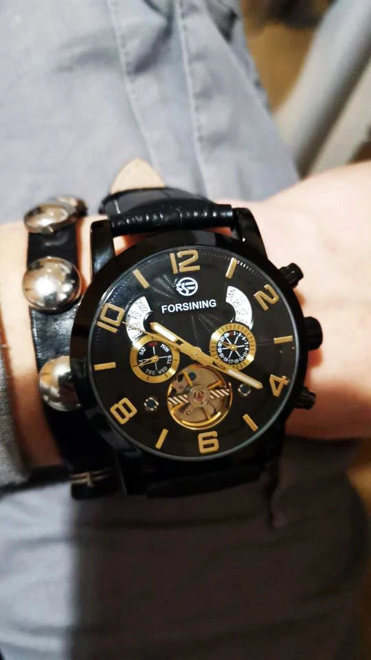 Black & Gold Men’s Automatic Watch
