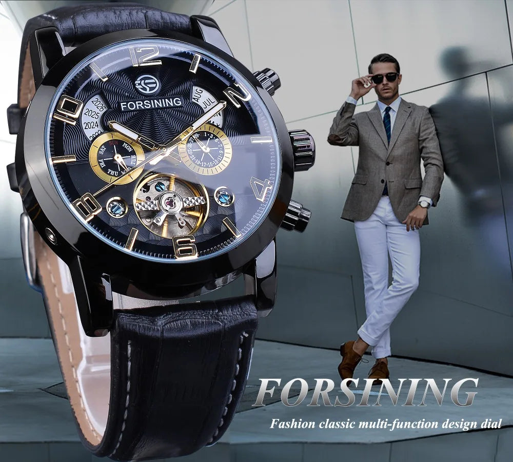 Black & Gold Men’s Automatic Watch