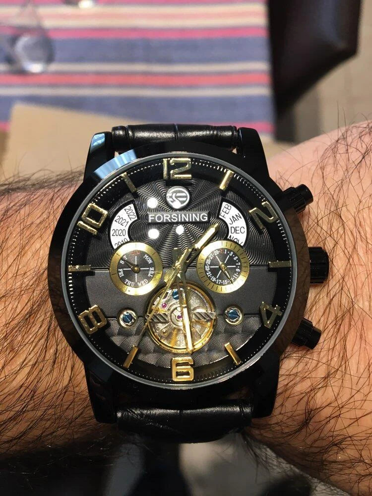 Black & Gold Men’s Automatic Watch