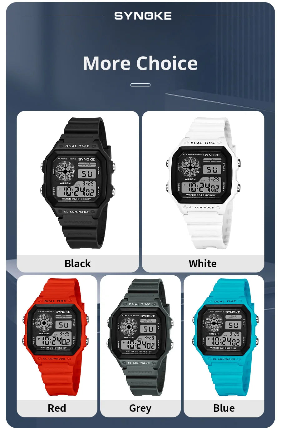 SYNOKE Men’s Digital Sports Watch