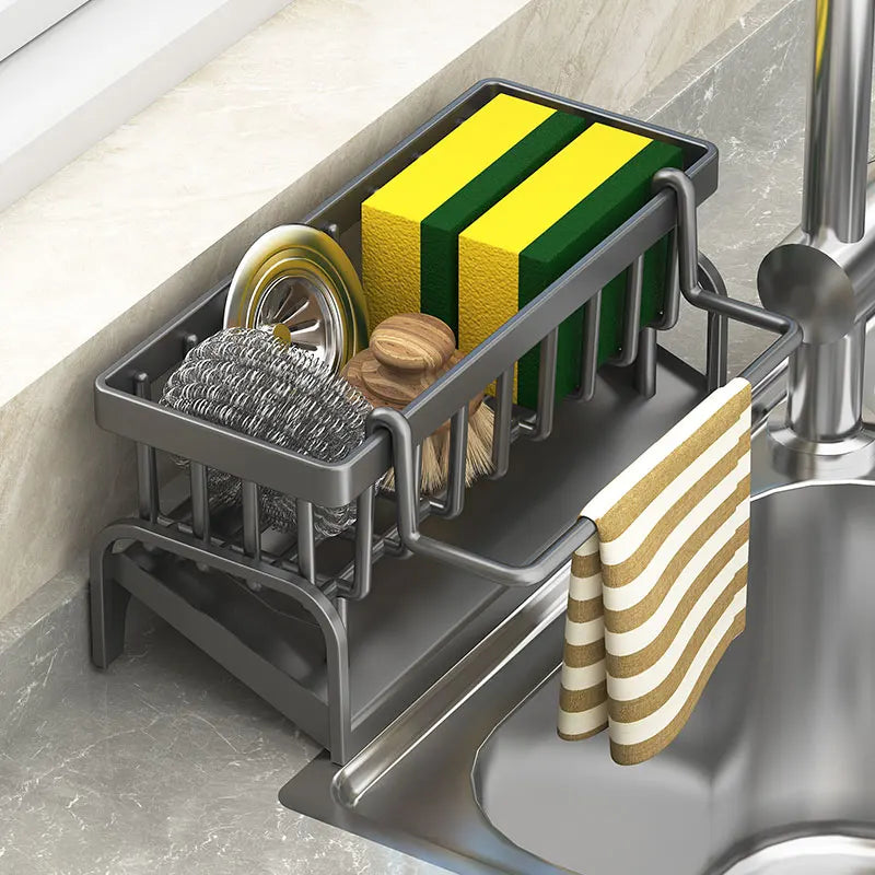 Kitchen Sink Sponge & Cleaning Cloth Storage Rack