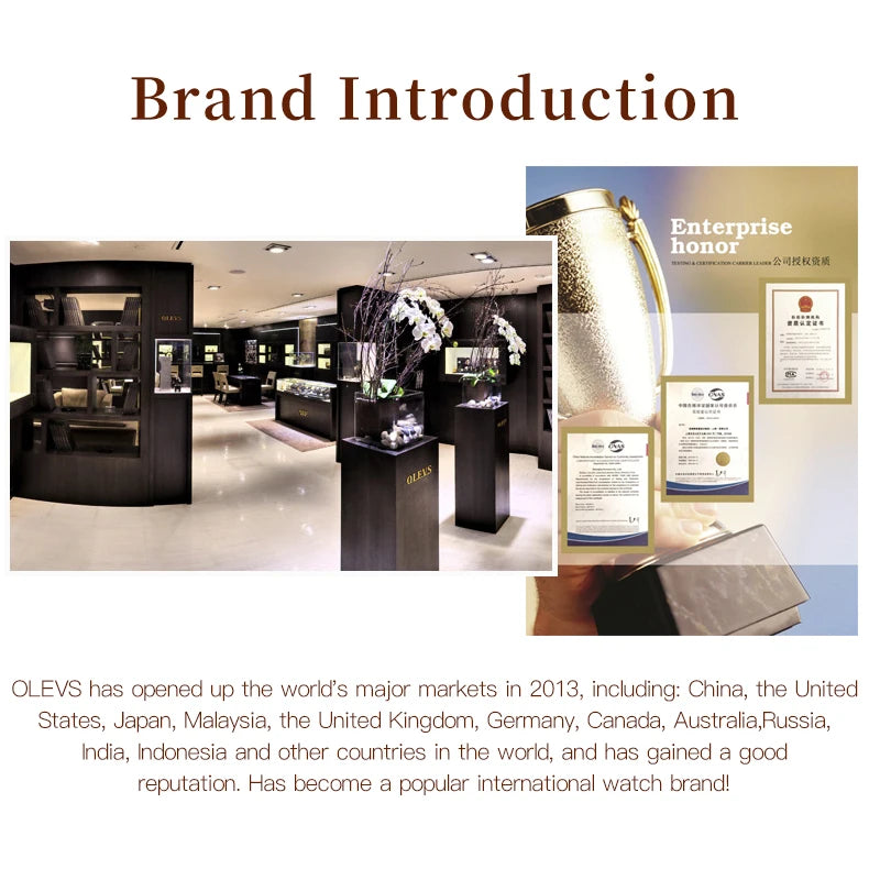 OLEVS Women’s Quartz Watch – Roman Dial