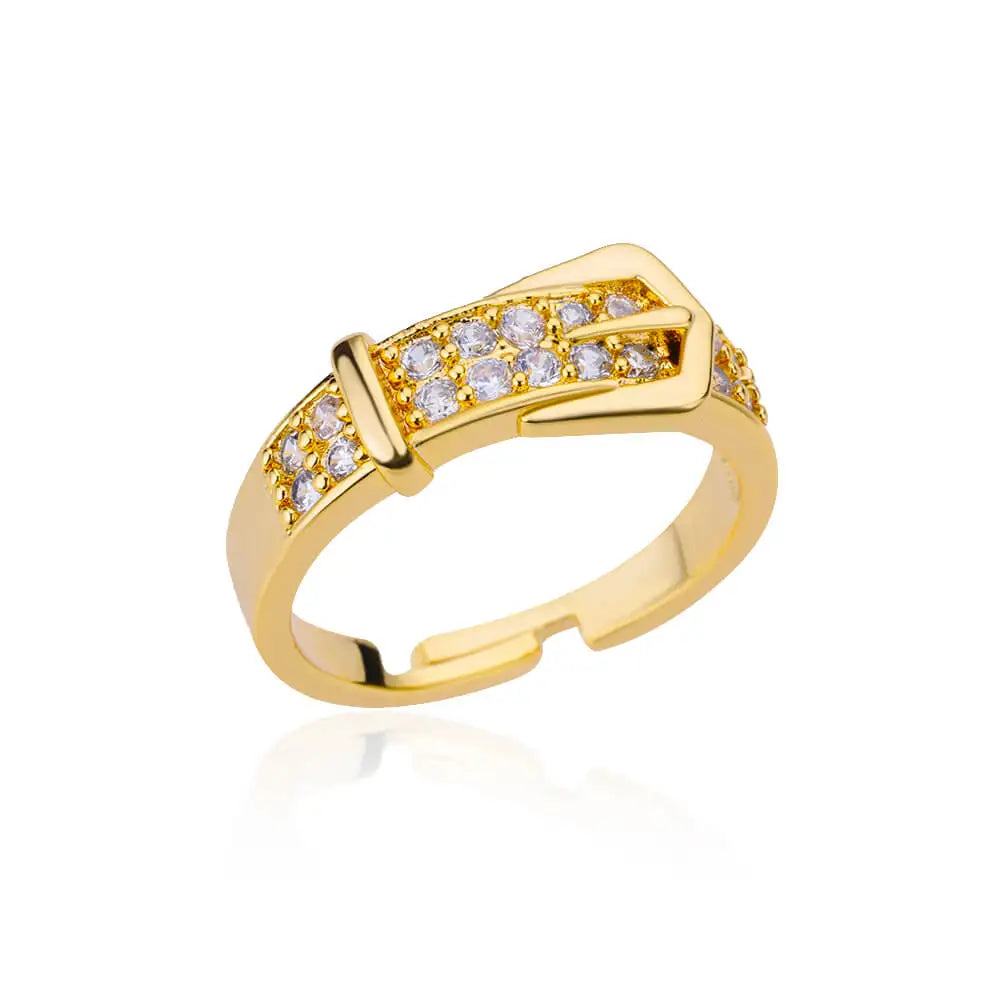 Luxury Zircon Geometric Ring