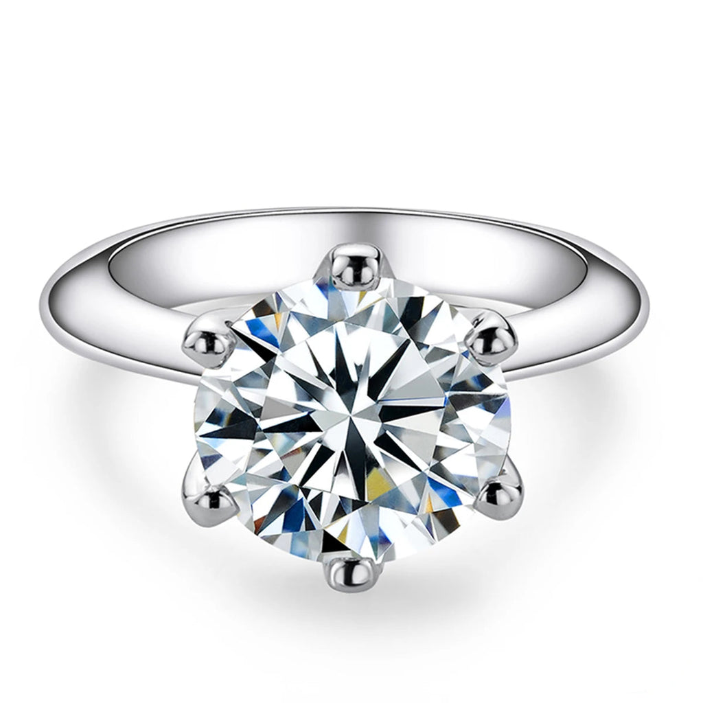 D Color Moissanite Ring