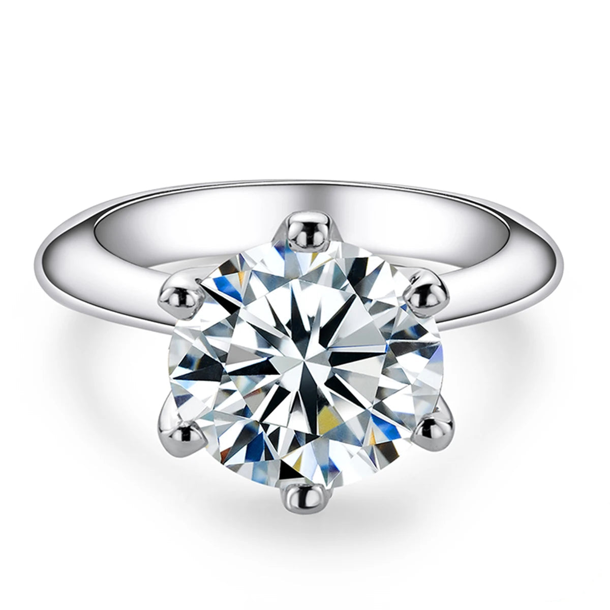 D Color Moissanite Ring