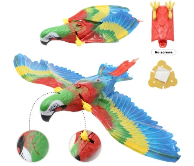 Interactive Flying Bird Cat Toy – Electric Teaser with Rope & Scratch Stick