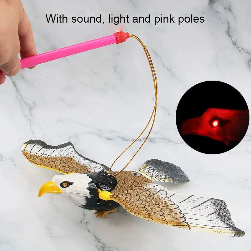 Interactive Flying Bird Cat Toy – Electric Teaser with Rope & Scratch Stick
