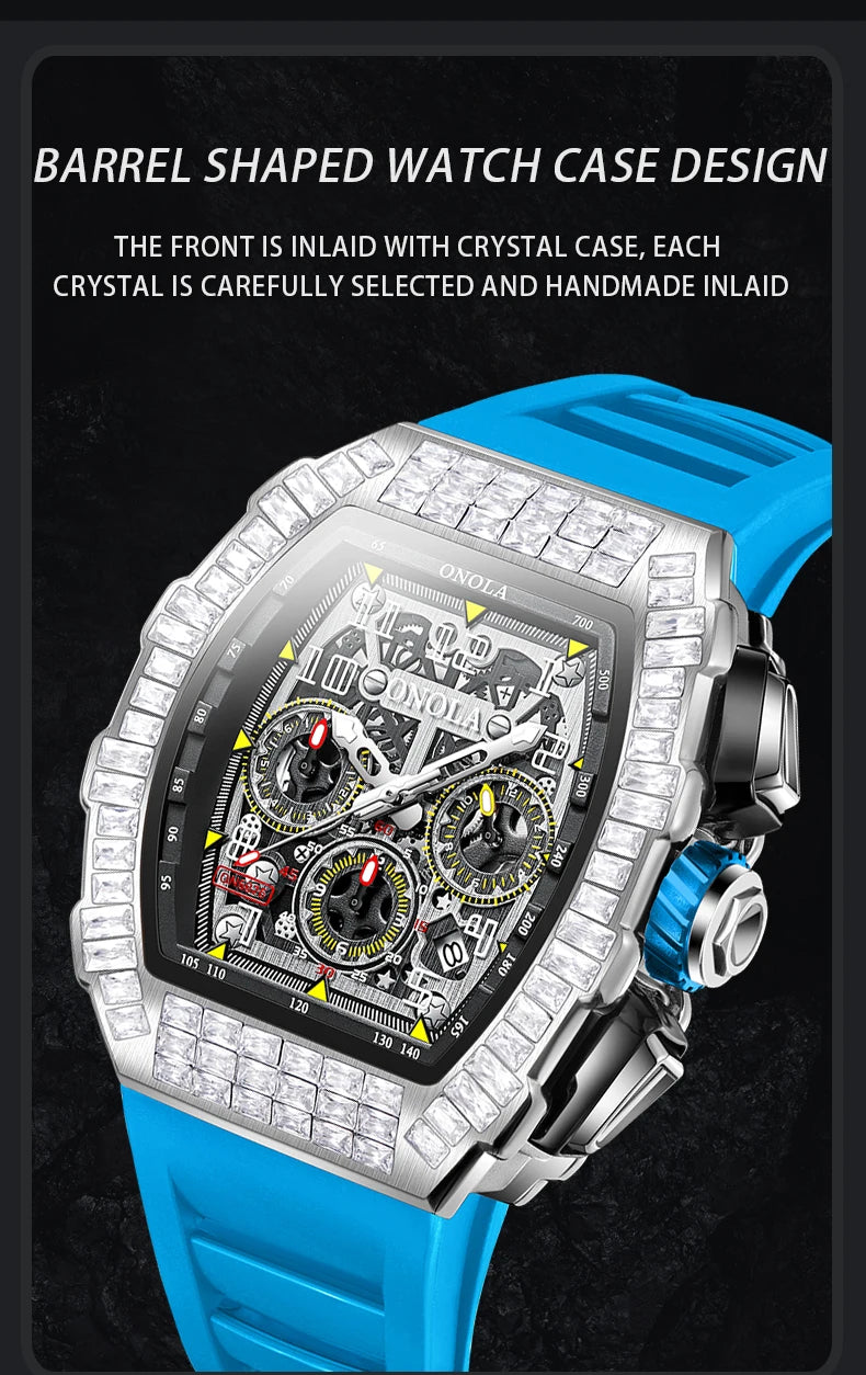 ONOLA Herre Automatisk Ur – Militær Sport