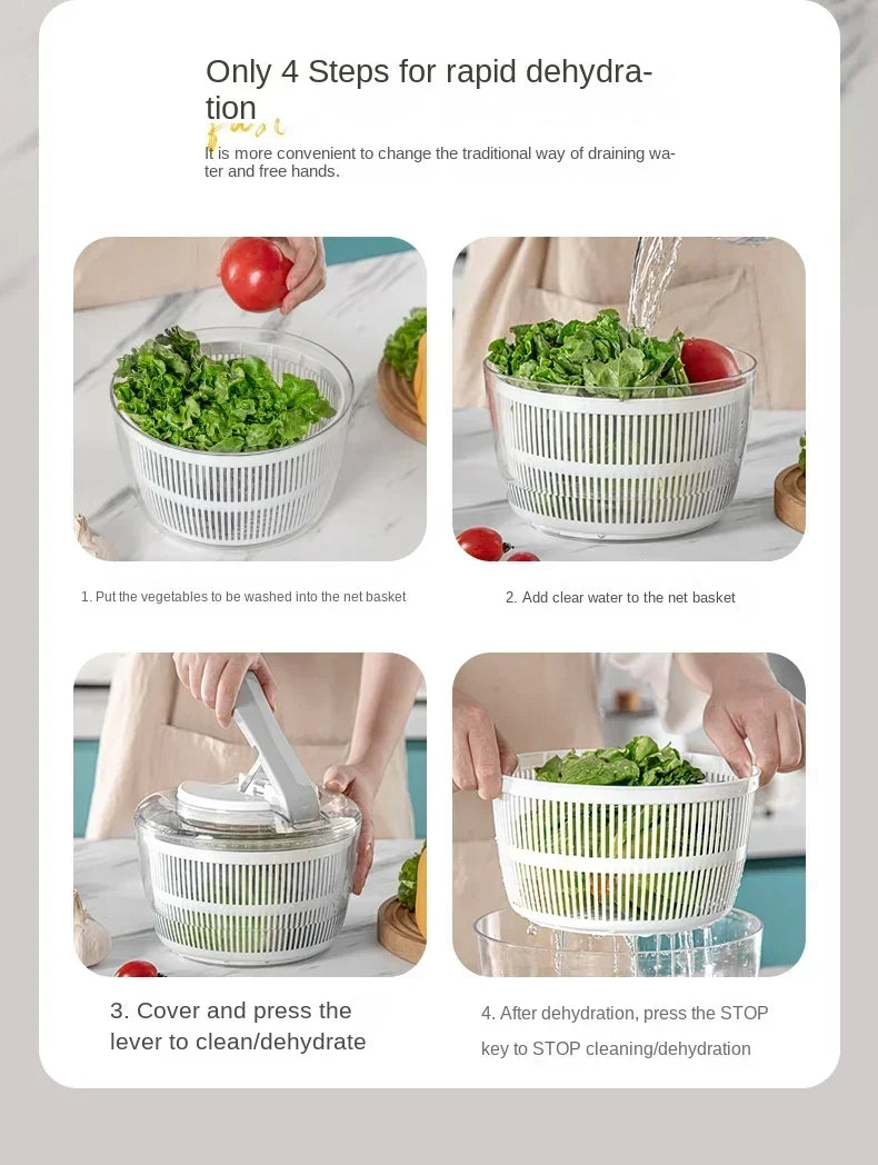 3L Multifunctional Salad Spinner & Vegetable Washer