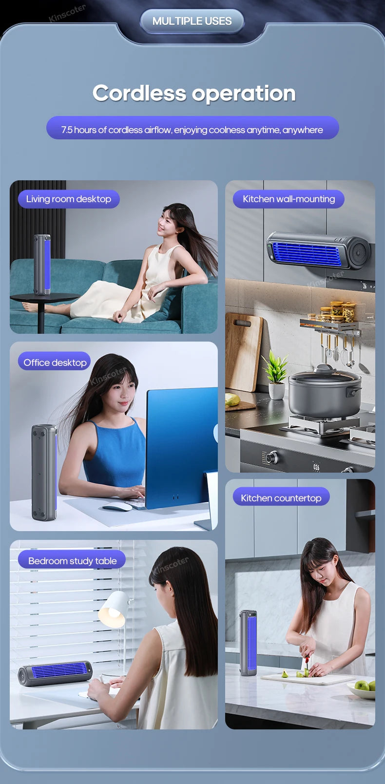 KINSCOTER Portable Air Conditioner Fan