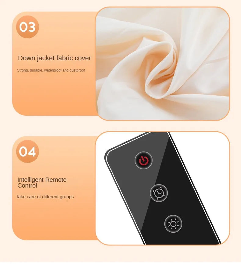 “Remote Control Electric Clothes Dryer – Multifunctional, Warm Air, Timer