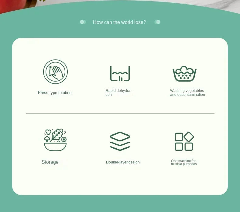 3L Multifunctional Salad Spinner & Vegetable Washer