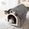 Foldable Pet House with Mattress – Winter Bed for Dogs & Cats