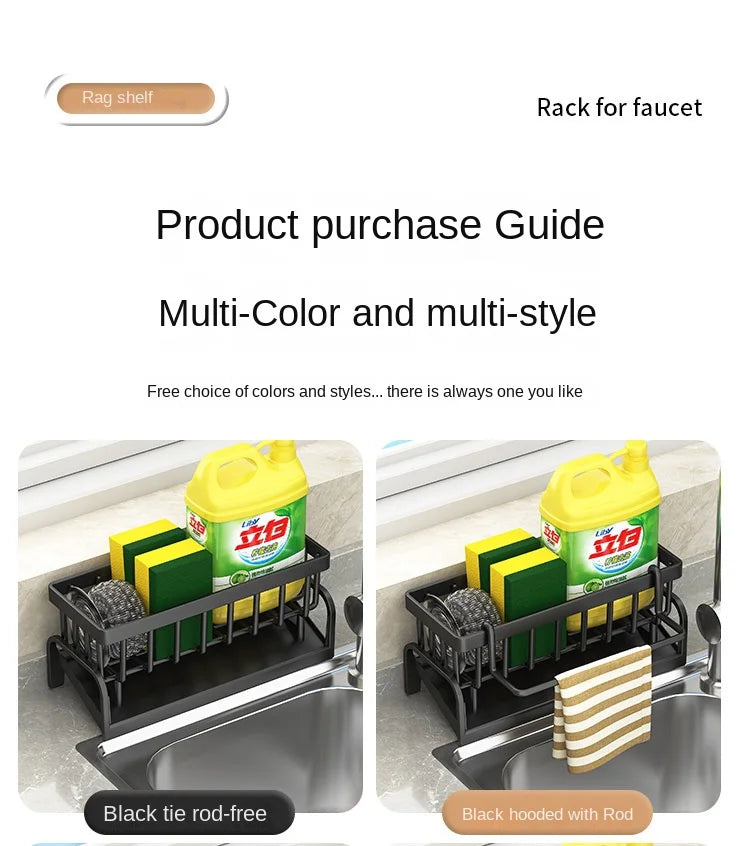 Kitchen Sink Sponge & Cleaning Cloth Storage Rack