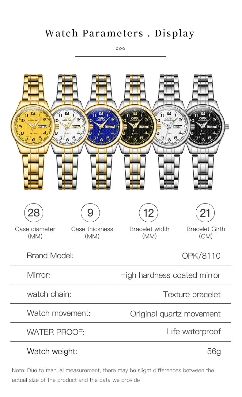 Luxury OPK 8110 Quartz Ladies Watch