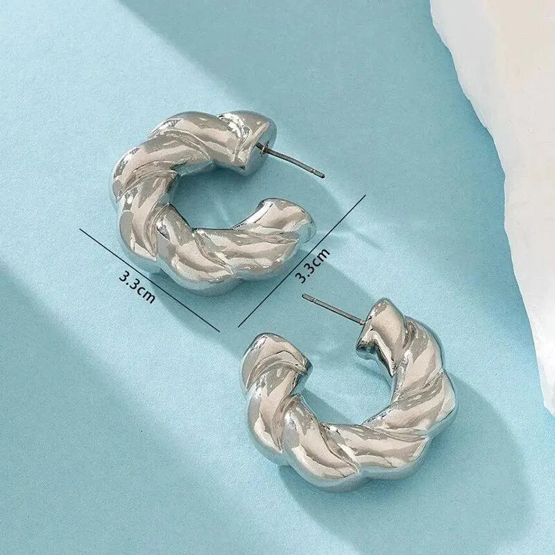 Gold Plated Crystal Hoops