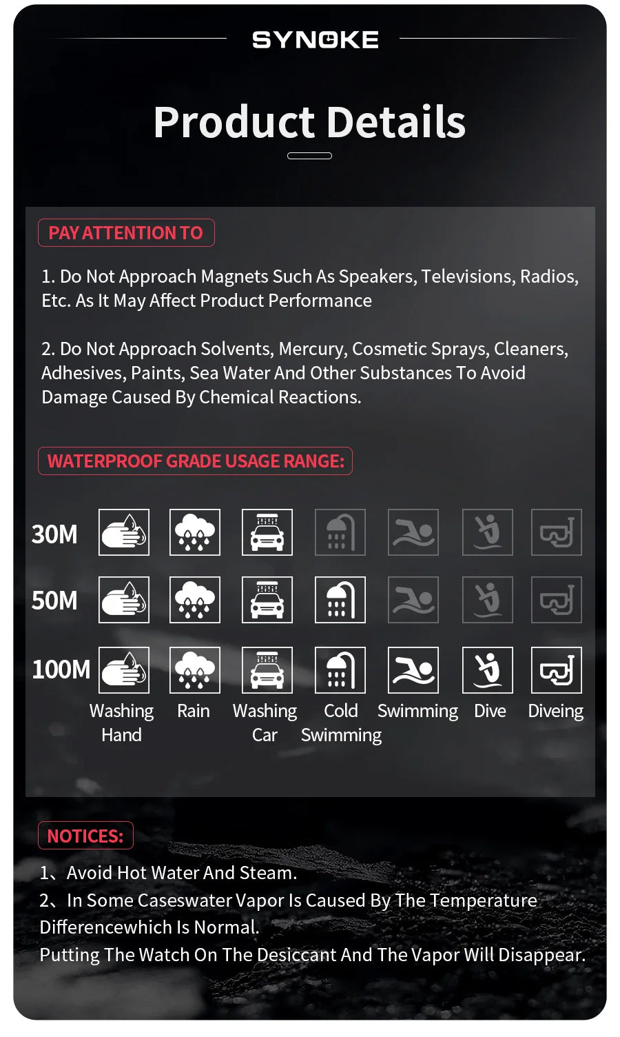 SYNOKE Men’s Digital Sports Watch