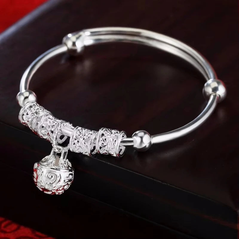 Luxury 925 Silver Bell Bangle
