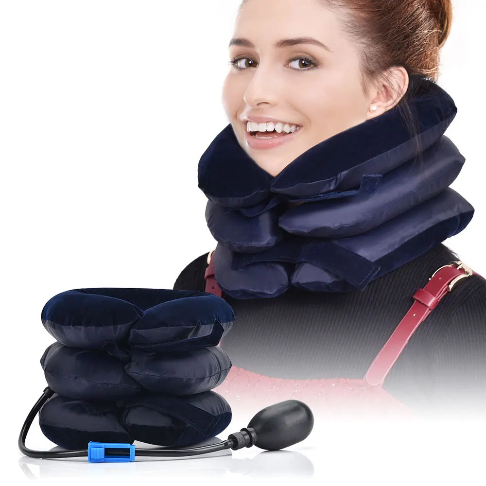 Inflatable 3-Layer Neck Brace for Pain Relief