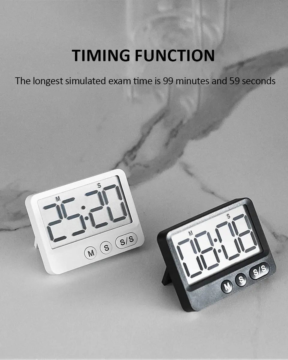 Digital Magnetic Countdown Timer – LCD Large Screen, Mute, Kids & Kitchen Use