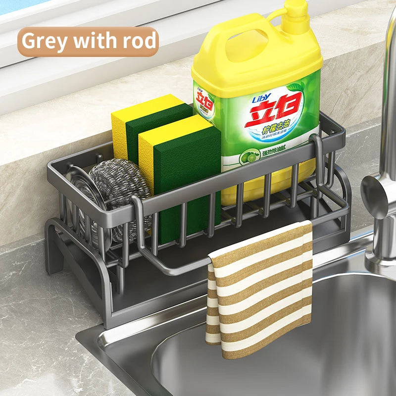 Kitchen Sink Sponge & Cleaning Cloth Storage Rack