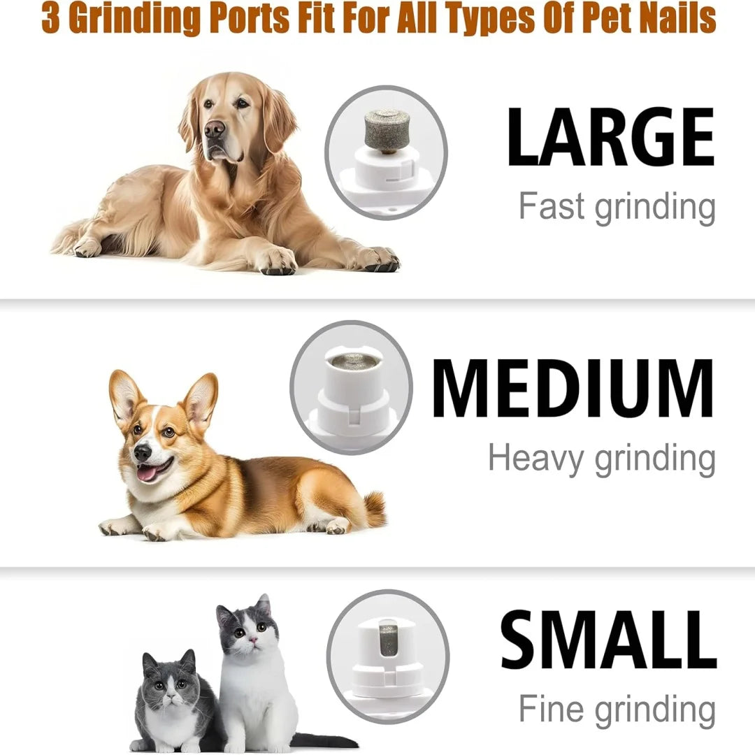 Pet Nail Clippers & Quiet Nail Grinder with LED Lights – for Dogs & Cats