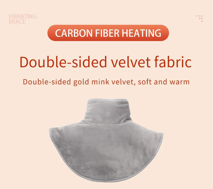 Electric Heated Shoulder & Neck Massager – USB Vibrating Wrap