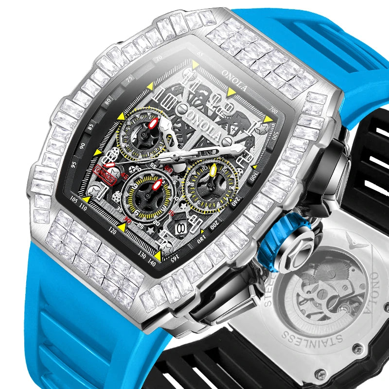 ONOLA Herre Automatisk Ur – Militær Sport