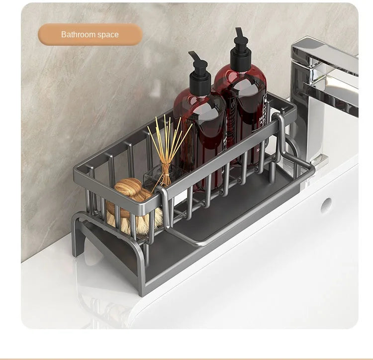 Kitchen Sink Sponge & Cleaning Cloth Storage Rack