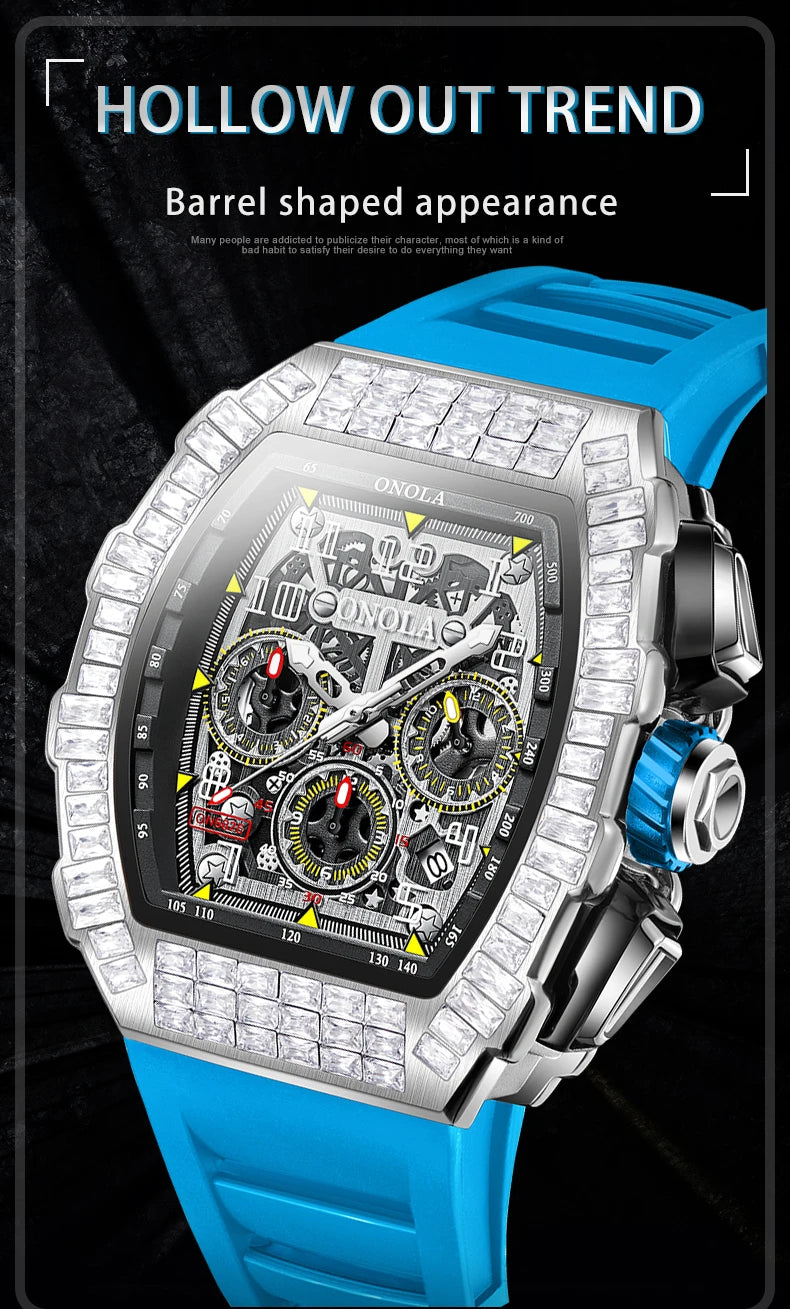 ONOLA Herre Automatisk Ur – Militær Sport