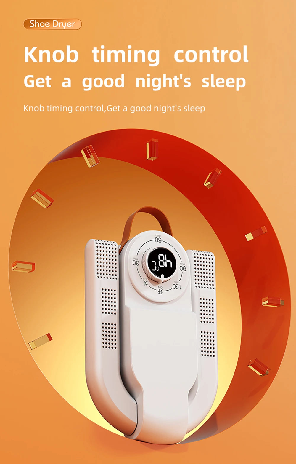 Portable Foldable Electric Shoe & Boot Dryer – 220V for Sneakers & Slippers