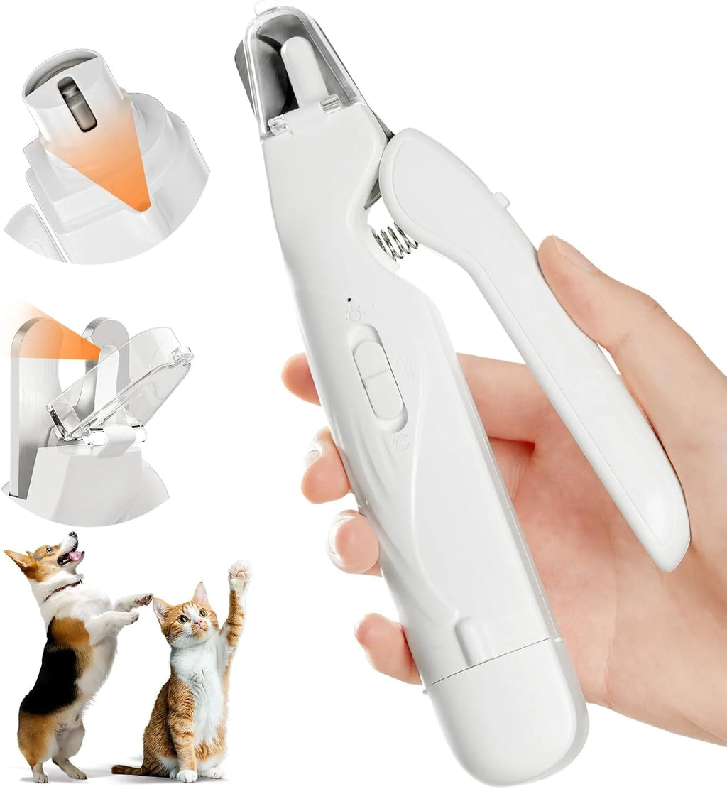 Pet Nail Clippers & Quiet Nail Grinder with LED Lights – for Dogs & Cats