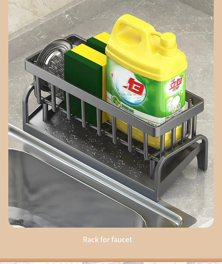 Kitchen Sink Sponge & Cleaning Cloth Storage Rack