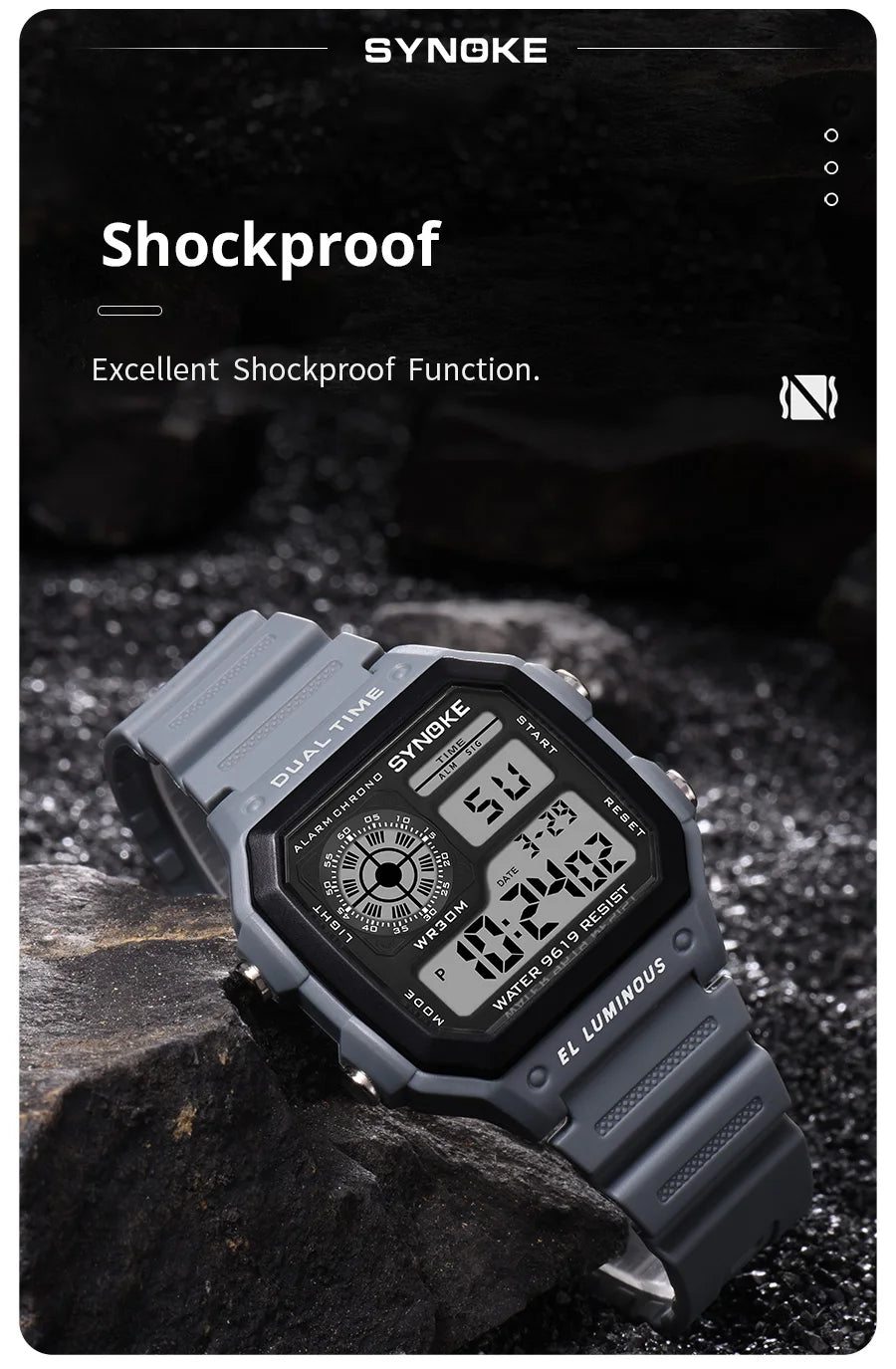 SYNOKE Men’s Digital Sports Watch