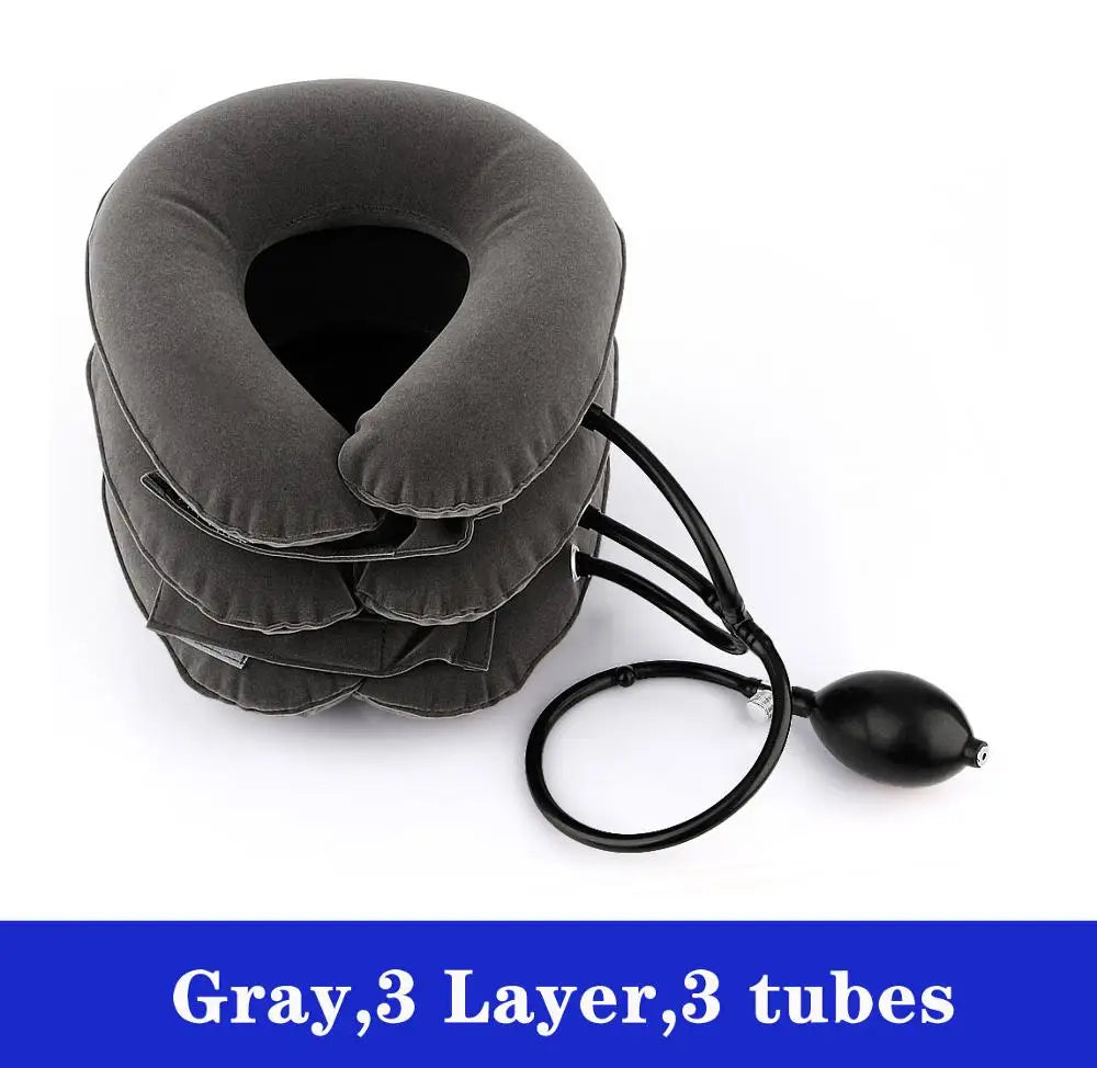 Inflatable 3-Layer Neck Brace for Pain Relief