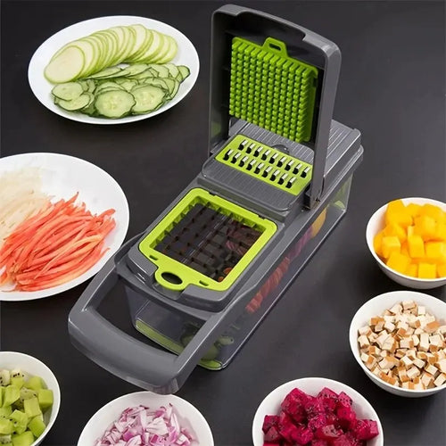 16pcs Vegetable Chopper Set – Onion & Food Slicer Dicer