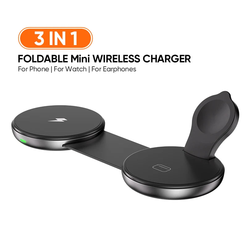 AUFU 3-in-1 Wireless Charger – Magnetic & Portable for iPhone & Apple Watch