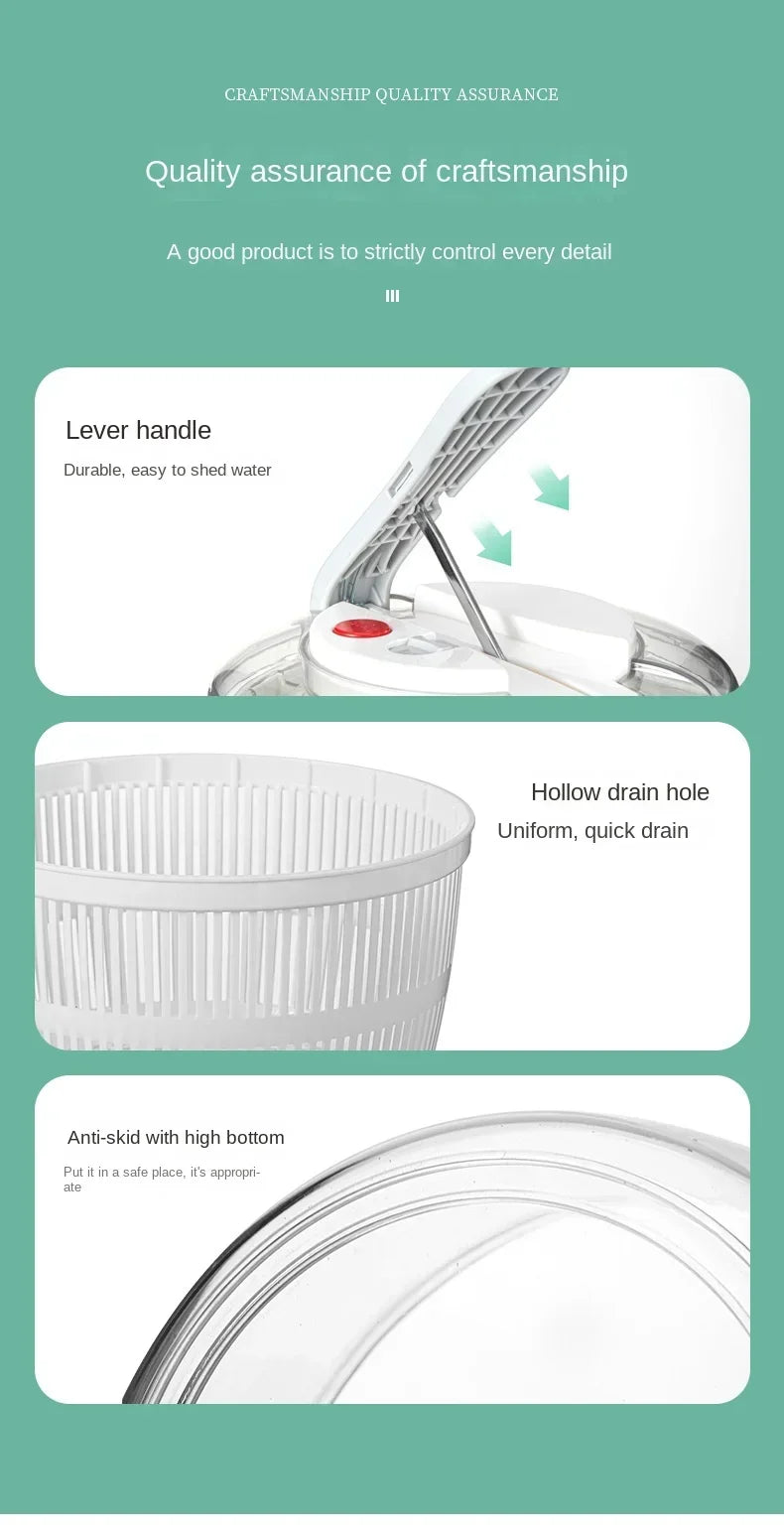 3L Multifunctional Salad Spinner & Vegetable Washer