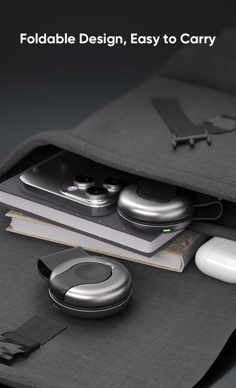 AUFU 3-in-1 Wireless Charger – Magnetic & Portable for iPhone & Apple Watch