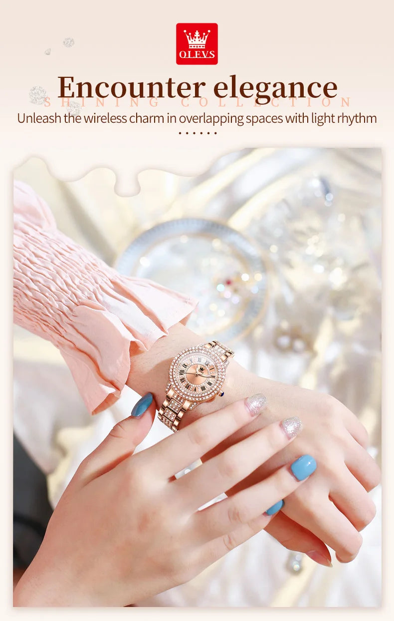 OLEVS Women’s Quartz Watch – Roman Dial