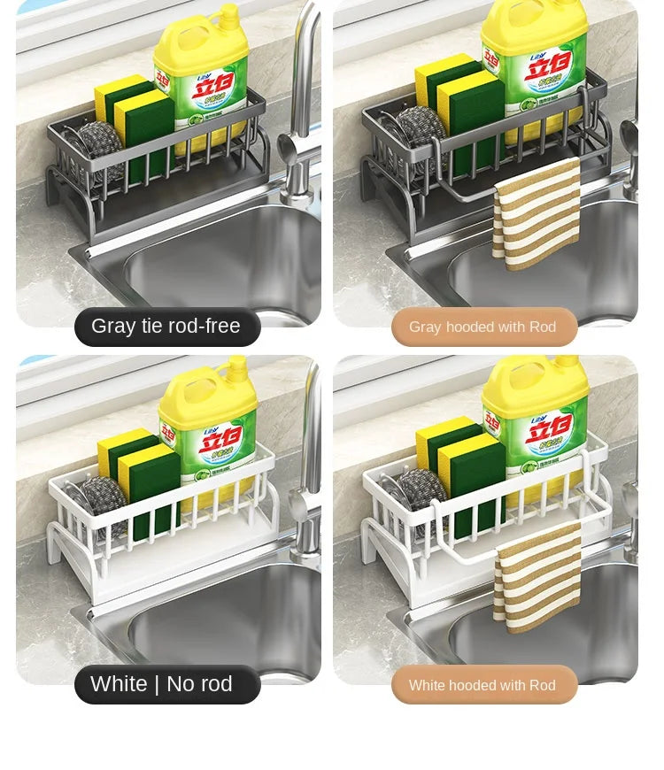 Kitchen Sink Sponge & Cleaning Cloth Storage Rack