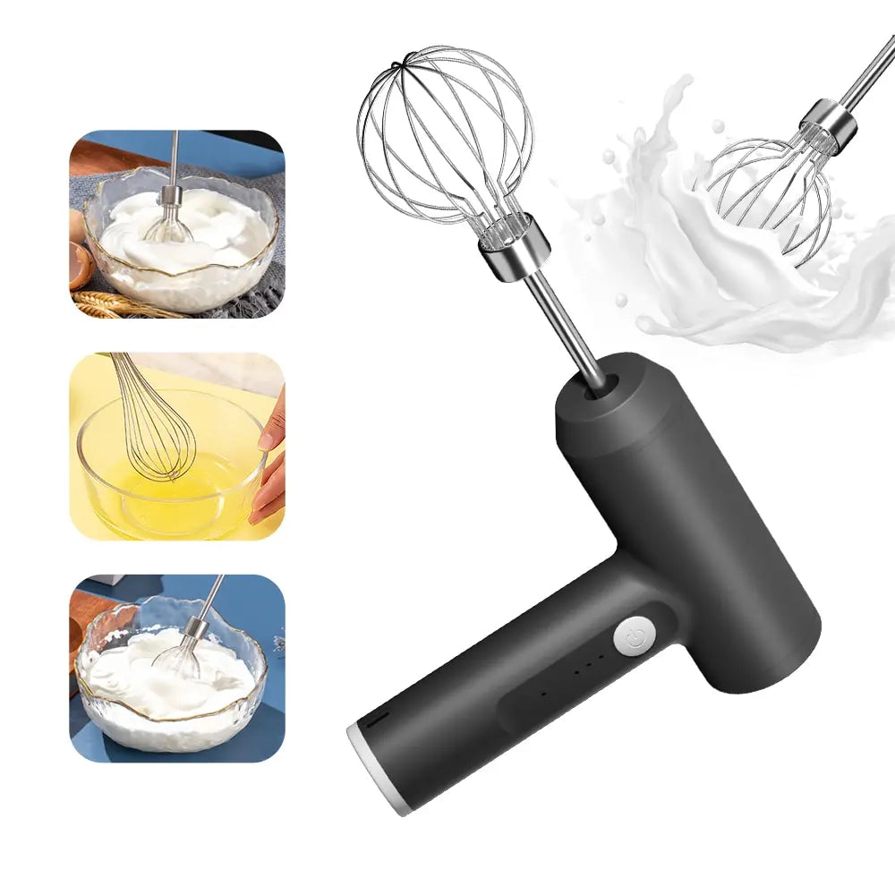1PCS Wireless Electric Food Mixer – 3-Speed Egg Beater & Cream Mixer
