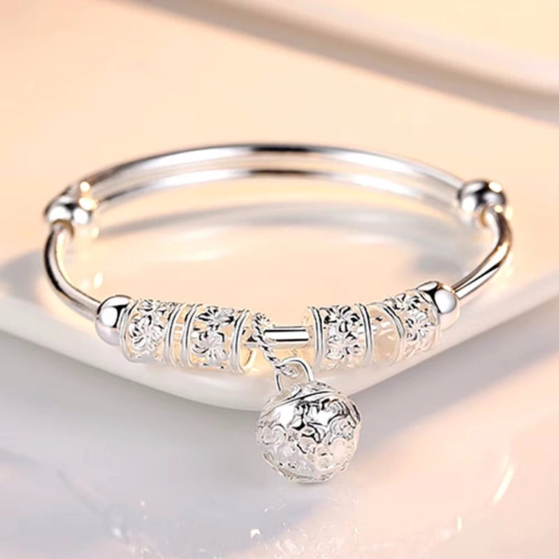 Luxury 925 Silver Bell Bangle