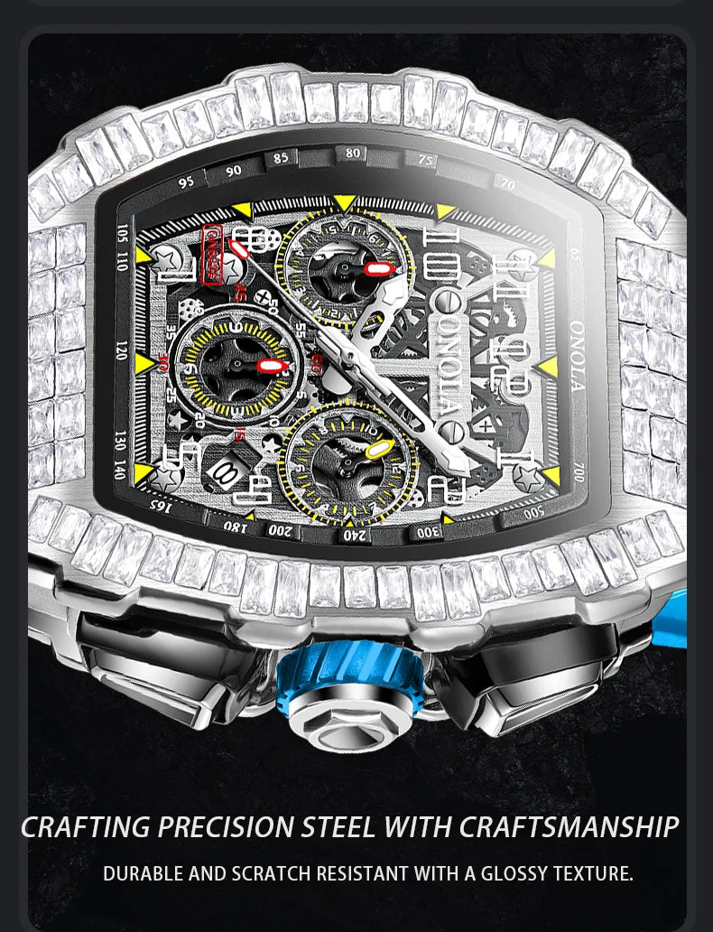 ONOLA Herre Automatisk Ur – Militær Sport