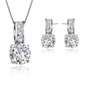 Luxury 925 Silver CZ Bridal Set