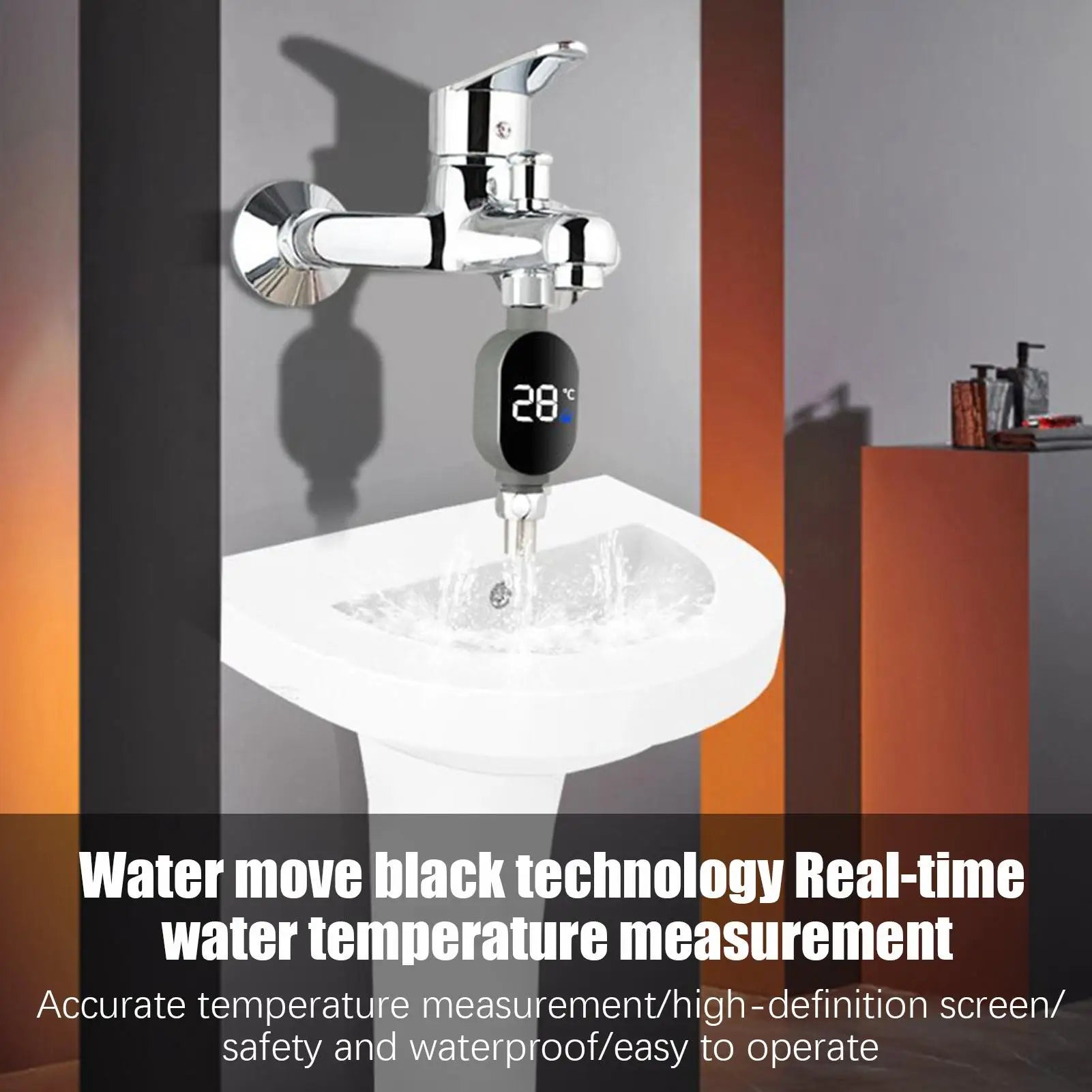 LED Digital Shower Temperature Gauge – Waterproof & Safe