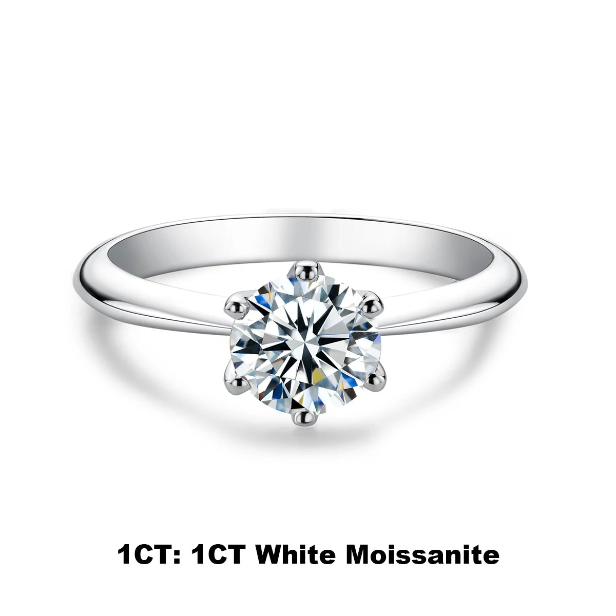 D Color Moissanite Ring