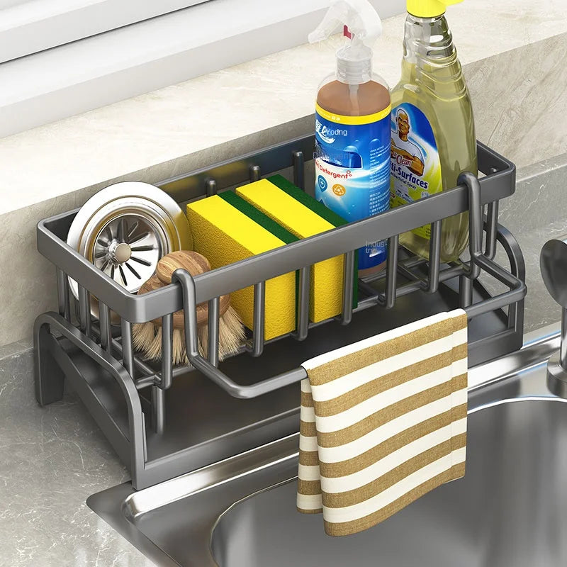 Kitchen Sink Sponge & Cleaning Cloth Storage Rack