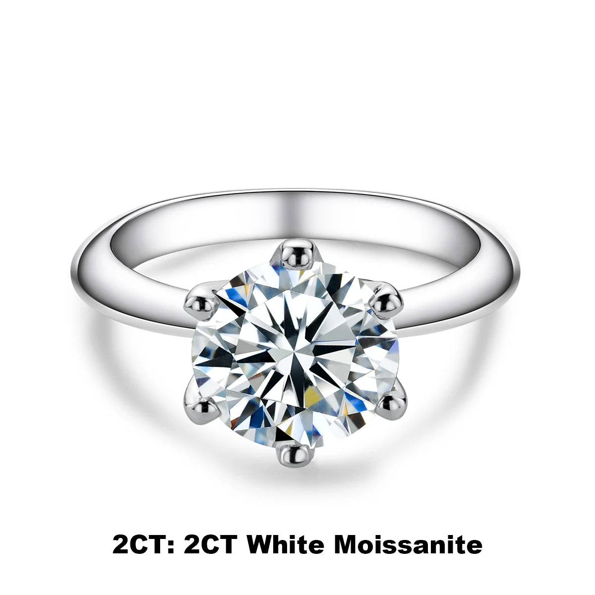 D Color Moissanite Ring